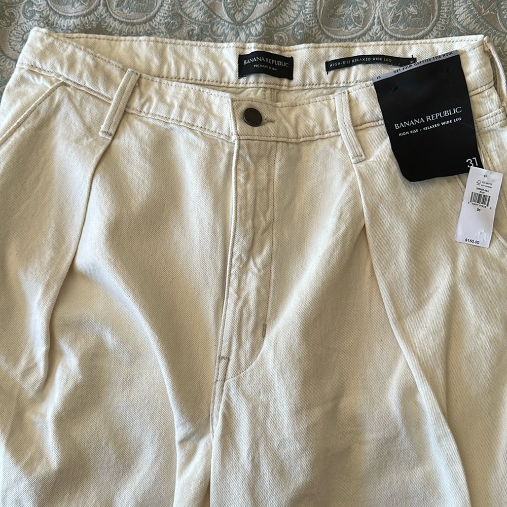 Banana Republic brand new with tags high rise relaxed wide leg premium denim